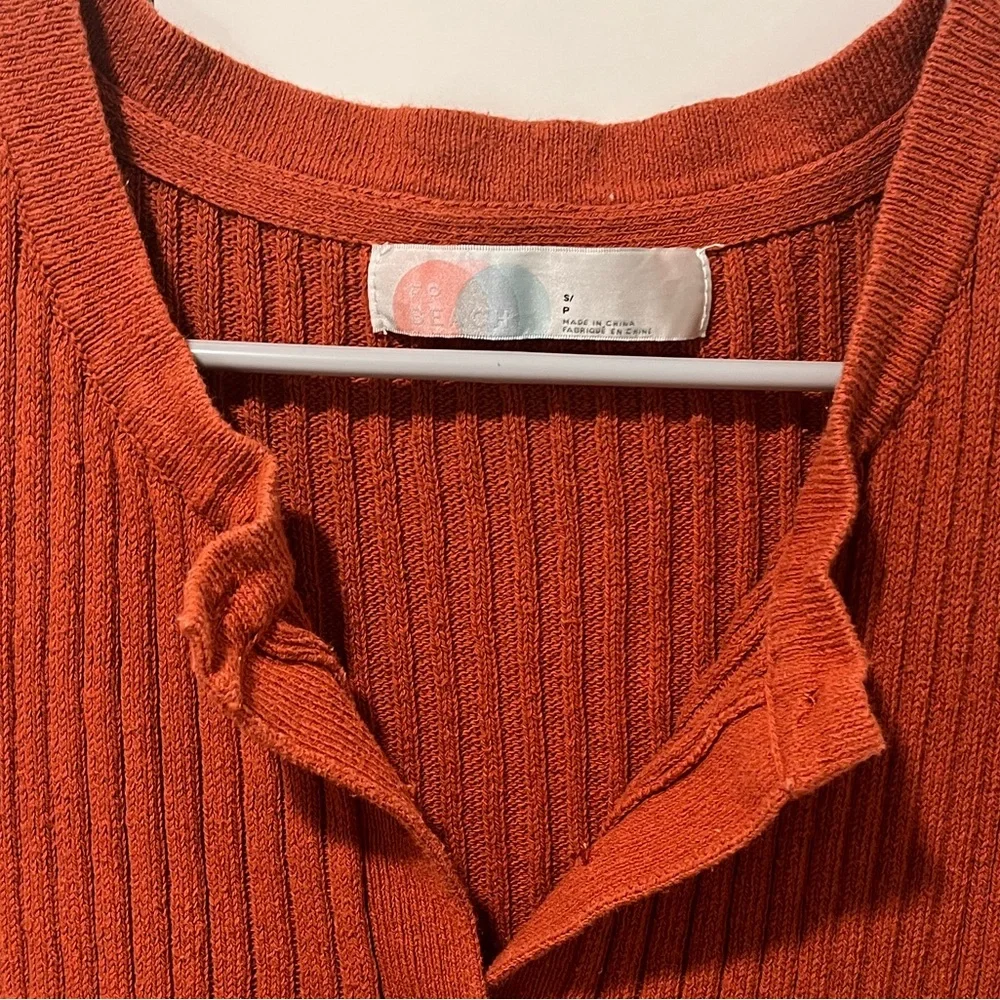 Free People Beach Terracotta Long Sleeve Dress